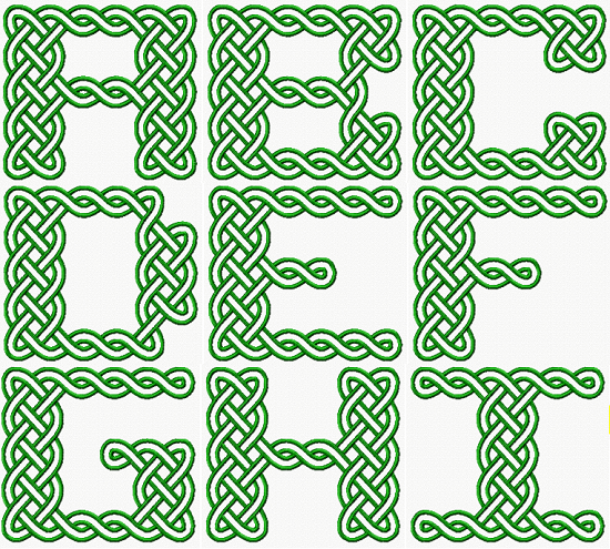 Celtic Knot Alphabet Letters